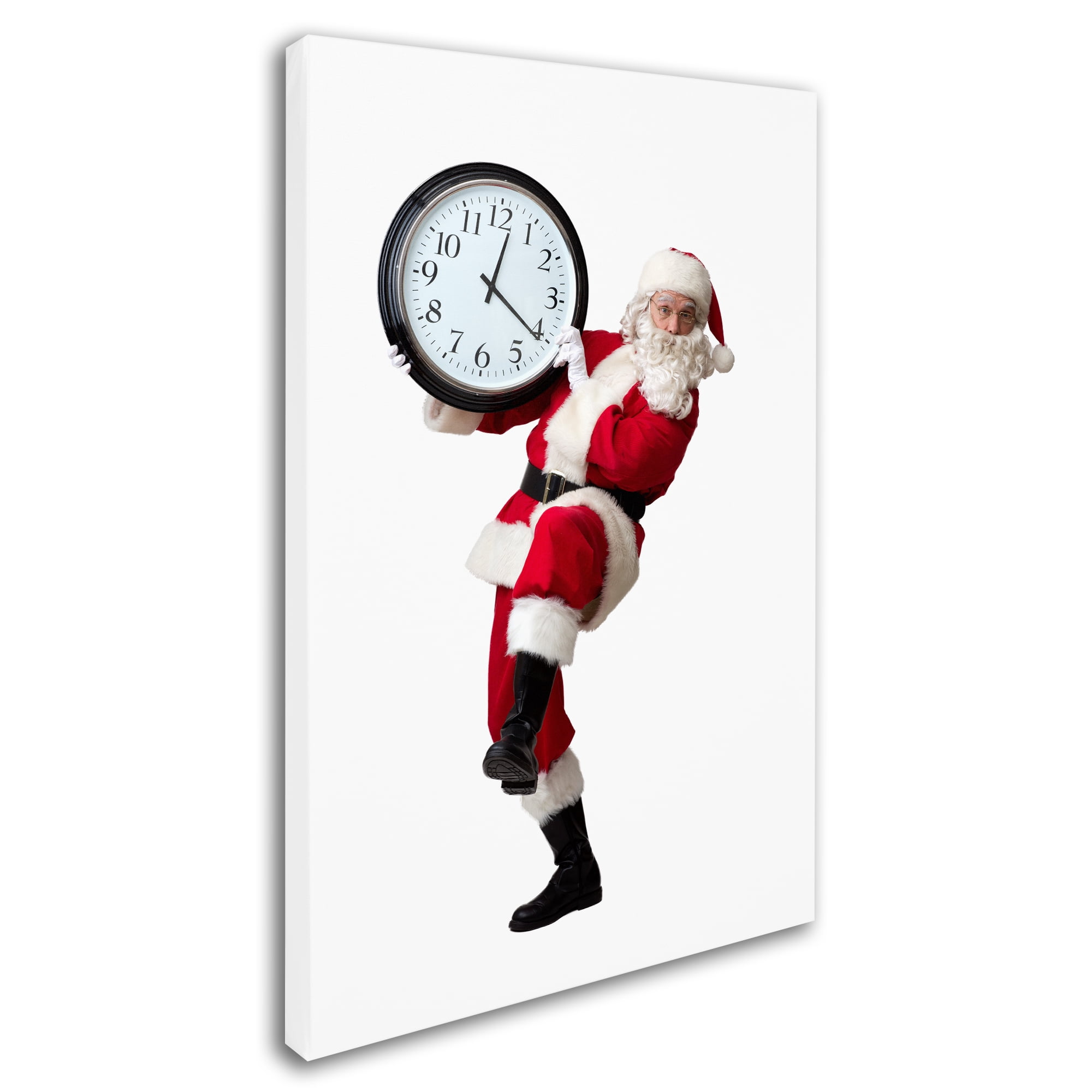 Trademark Fine Art 'Santa-clock2-13020' Canvas Art by Ed Wheeler