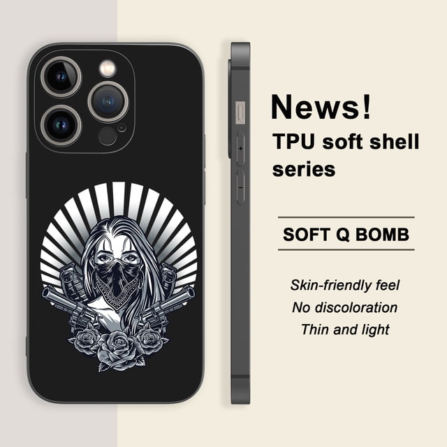 Destaca del resto con una moderna funda de goma de TPU con estampado de dibujos animados para iPhone: ¡Protégete con estilo!