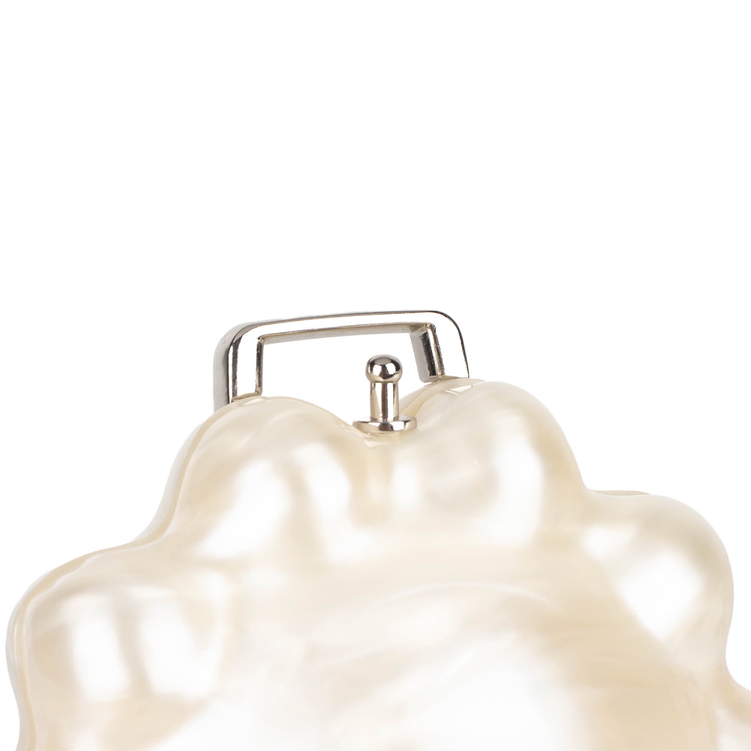 Clutch Bag for Women Luxury Pearlescent Daisy Bag with Pearl Handle Chain Strap Elegant Purse for Wedding Prom Party