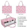 thumbnail image 2 of Large Capacity Tote Bag,Pink French Bulldog Love Heart Handbag Fashion Luxury Tote Bag,15.7"x13"x 5.1" Inches,Laptop Compatible, 2 of 6