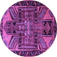 thumbnail image 1 of Ahgly Company Indoor Round Persian Purple Traditional Area Rugs, 7' Round, 1 of 4