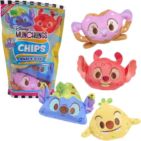Disney Chips Stitch, Angel, Leroy, and Reuben Plush 4-Pack