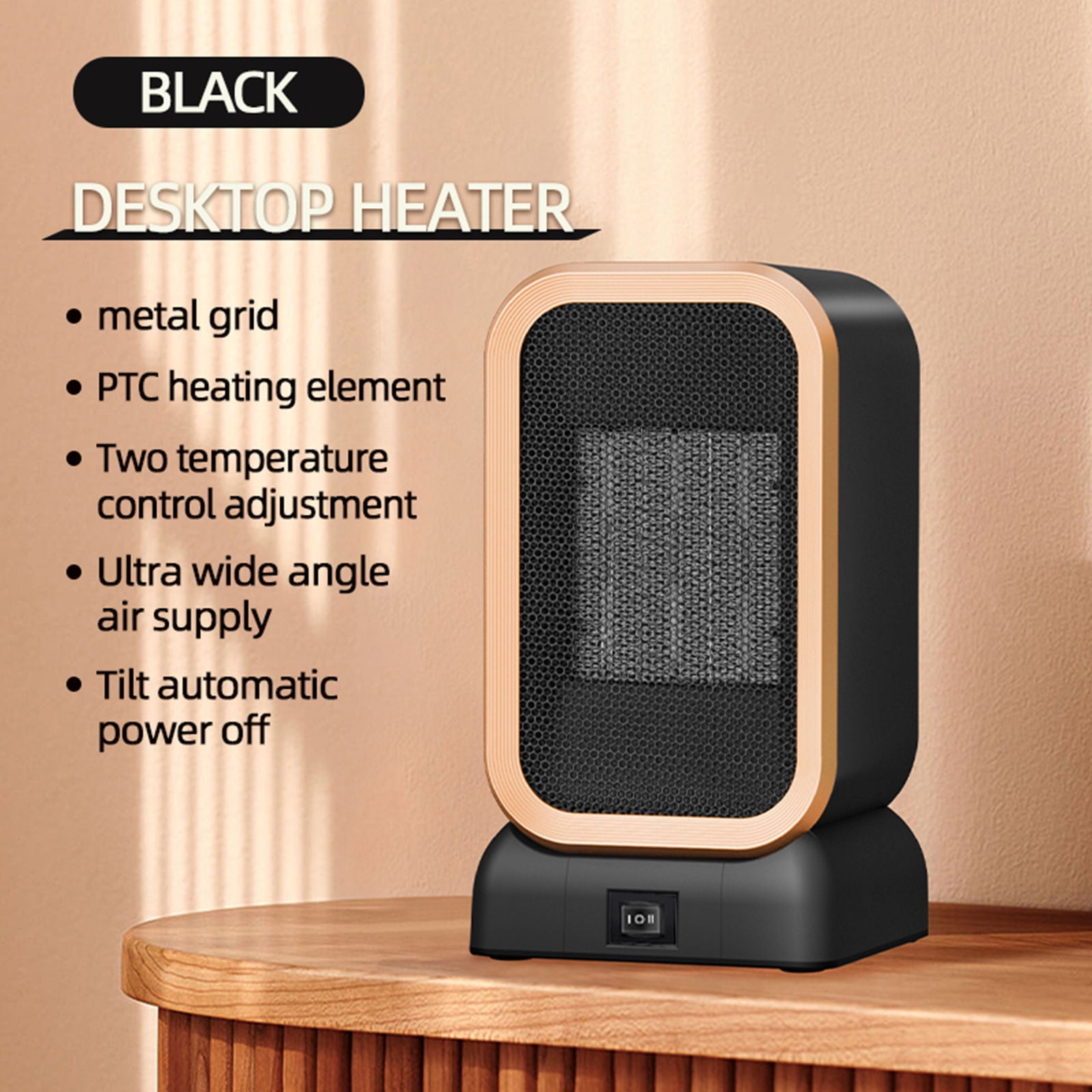 YZEGDCH Space Heaters for Indoor Use, Fast Electric Portable Ceramic Heaters, PTC Fast Heating Ceramic Room Small Heater for Bedroom, Office and Indoor Use, Winter Gifts for Family Friends