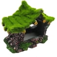 thumbnail image 1 of Casa de decoración de acuario Casa de escondite hueco de resina, Betta Fish Log Driftwood Accesorios Cueva Ornamento Tanque Pequeño escondite de peces con musgo Namotu DLM323, 1 of 6