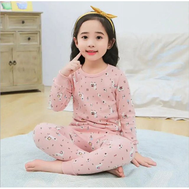 Conjuntos de pijamas de otoño para niños, ropa de dormir para niños, trajes de Navidad, ropa de dormir de animales de dibujos animados, pijamas familiares para niñas