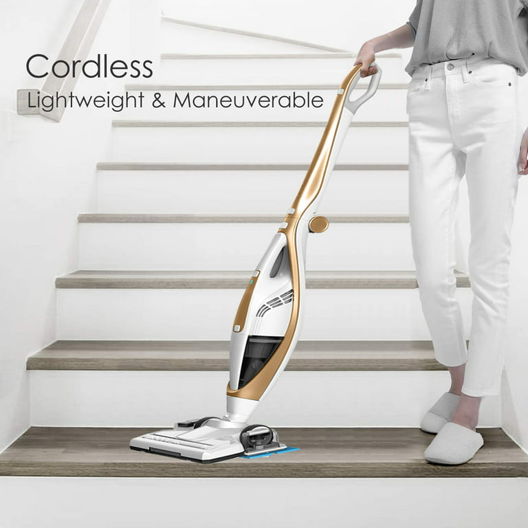 Comforday Cordless Vacuum Cleaner, Electric Mop 3 in 1 Wet Dry Cordless  Stick Vacuum, with LED Light Hardwood Floor Cleaner Machine for Home and  Car, Lightweight Handheld with Multiple Brush 