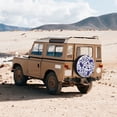 thumbnail image 6 of Balery Blue And White Porcelain Patterntire Cover Waterproof Dust-Proof, Universal Spare Wheel Tire Cover For Trailer, Rv, Suv Truck And Vehicle Camper Accessories-16 Inch, 6 of 9