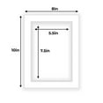 thumbnail image 2 of White on White Double Photo Mat 8x10 for 6x8 Photos - Fits 8x10 Frame, 2 of 3