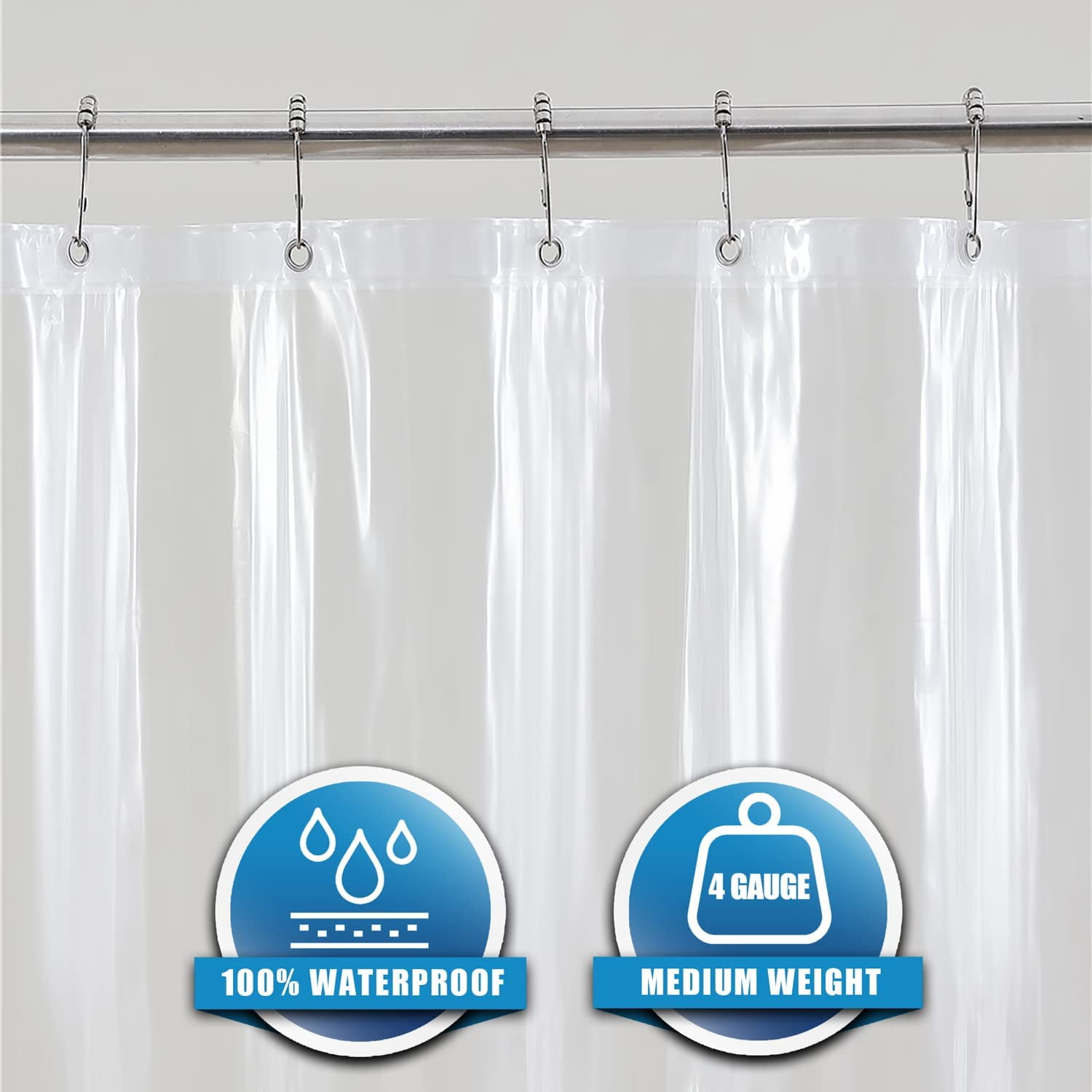 Clorox 2pk Medium Weight Shower Curtains Liner Clear : Target