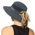 thumbnail image 5 of Fgnfyis Upf Adjustable Sun Hats for Women and Men Outdoor Camping Sports Lightweight Wide Brim Summer Hat with Ponytail Hole Black, 5 of 5