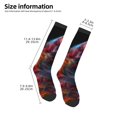 thumbnail image 2 of Naloa Neon Spectrum Cat Portrait Knee Socks, High Socks Long Stretchy Sock Women Knee High Stocking, Long Socks for Women, 2 of 6