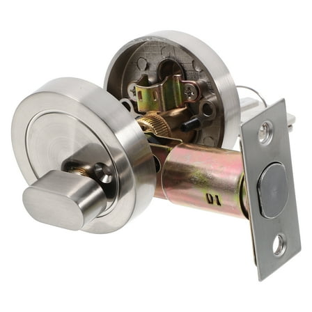 Hemobllo Single Cylinder Deadbolt Door Locks Zinc Alloy Silver Anti- Set