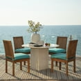 thumbnail image 6 of ARDEN Foam Outdoor Double Welted Dining Seat Cushion, 19 x 19, made with ProFoam, Rain-proof, Fade Resistant, Heathered Teal Woven Solid, 6 of 8