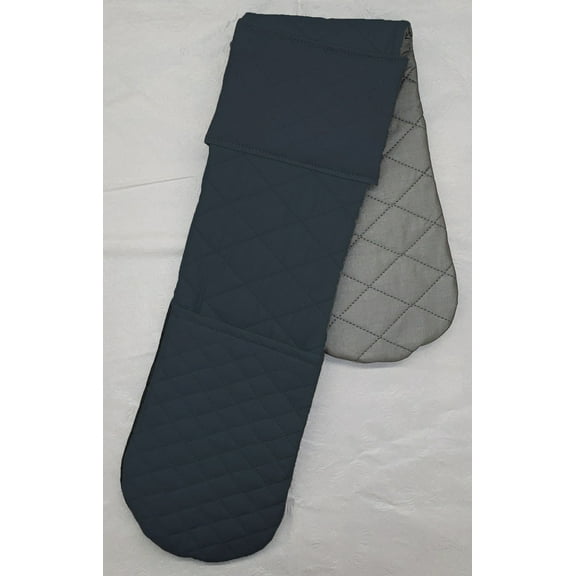 Quilted Double Oven Mitt by Penny's Needful Things (Black)