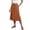 Orange, variant on Qiopertar Women Summer Casual Loose Skirt with Drawstring Side Pockets Solid Color A-Line Midi Skirt Fashion Comfortable Vacation Beach Travel, Purple S