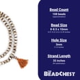 thumbnail image 4 of The Bead Chest 108 10mm Grey Bone Mala Beads - Handmade Fair Trade Nepal Prayer Rosary Beads Necklace for Mediation, Yoga, Jewelry Making, Crafts, 4 of 4