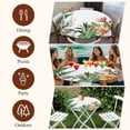 thumbnail image 6 of Green Tropical Leaves Round Tablecloth 36-44 Inch Round Fitted Table Cloth with Elastic Edge, Vintage Floral Summer Waterproof Table Cover Protector for Outdoor Picnic Party Dining, 6 of 6