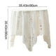 thumbnail image 2 of Mantel Cuadrado Blanco con Flecos - 90 X 90 Cm, Lavable, de Poliéster, para Comedor, Boda y Fiesta. Decorativo para Sofá y Mesa. Lavable a Máquina., 2 of 6