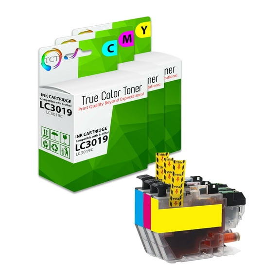 TCT LC3019 Color Ink Cartridge 3 Pack - Premium Compatible Replacement for Brother LC3019 LC3019C LC3019M LC3019Y Super High Yield