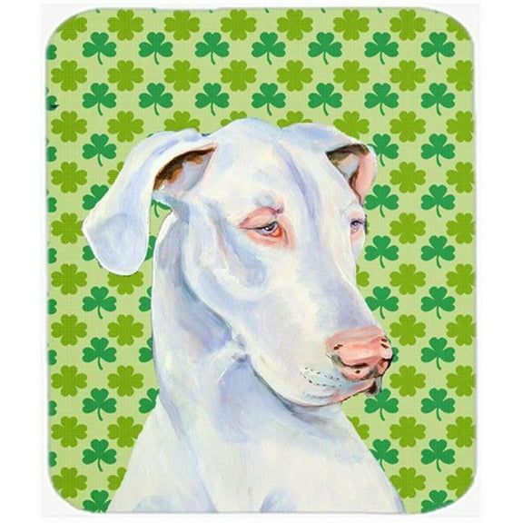 Great Dane St. Patricks Day Shamrock Portrait Mouse Pad, Hot Pad or Trivet
