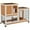 Yellow, variant on PawHut Rabbit Hutch, Indoor Bunny Cage with Wheels, Run, Tray, Grey
