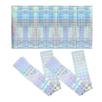 MLINS 3pcs Iridescent Foil Fringe Curtains Metallic Backdrop Party Photo Booth Props for Birthday Bachelorette Party 70s 80s 90s Theme Disco Birthday Party Decorations Supplies