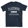 thumbnail image 1 of Plaquemine Louisiana Classic Established Men's Cotton T-Shirt, 1 of 1