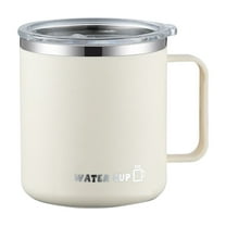 Gnmfd Leak Proof Coffee Travel Mug coffee cups with lids 14oz Stainless Steel Insulated Tumbler with Push Lid&Vacuum for Coffee Tea Office Travel Home, Gifts for Men Women Dad Christmas BirthdayWhite