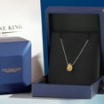 thumbnail image 5 of Gem Stone King 14K White Gold Yellow Citrine Pendant Necklace for Women | 1.07 Cttw | Gemstone November Birthstone | Pear Shape 9X6MM | With 18 inch Chain, 5 of 6