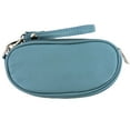 thumbnail image 2 of SILVERFEVER Leather Eyeglass Glasses Case with Wristlet Handle, Padded, 2 of 6