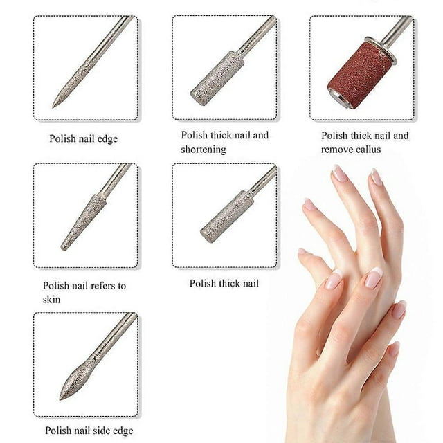 Portable Electric Nail Drill Machine Professional 20000 RPM Manicure Pedicure Nail File Drill Kit for Acrylic Gel Nails