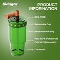 thumbnail image 3 of Sidagar 22oz Tritan Sports Water Bottle with Straw & Strap, Leak-Resistant Travel Cup, Green, 3 of 9