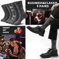 thumbnail image 6 of 6 Pairs Merino Wool Socks for Men, Mens Black Winter Thermal Wool Dress Crew Hiking Socks, 6 of 7