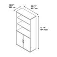 thumbnail image 5 of Pemberly Row 36W Bookcase with Doors in Hansen Cherry, 5 of 5