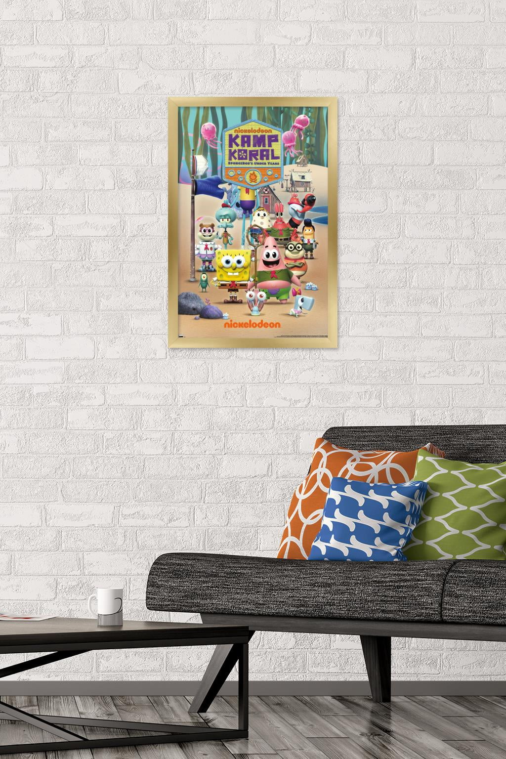 SpongeBob Squarepants : Kamp Koral - Key Art Wall Poster, 14.725" x 22.375" Framed
