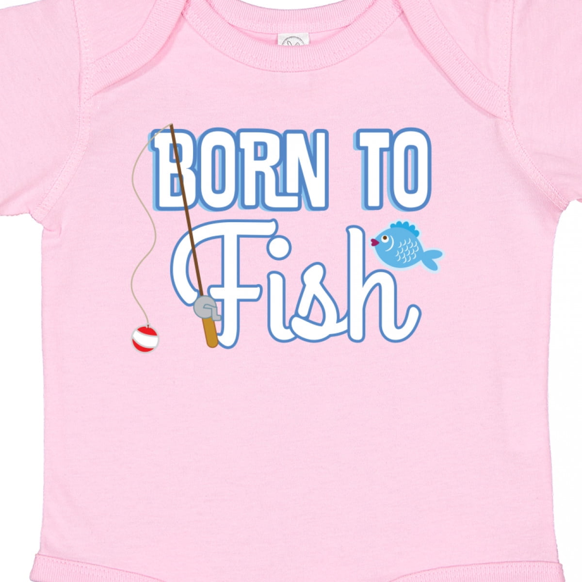 Inktastic Born to Fish Go Fishing Boys or Girls Baby Bodysuit