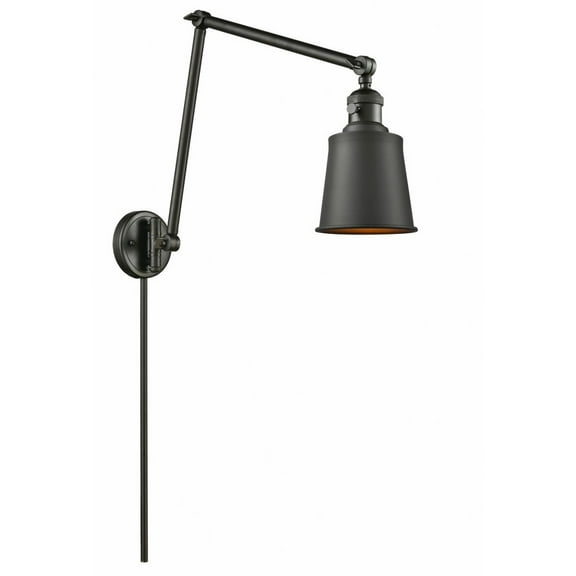 238-OB-M9-OB Innovations Lighting Franklin Restoration - 1 Light Addison Swing Arm Wall Sconce In TraditionalStyle-30 Inches Tall and 8 Inches Wide