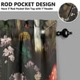 thumbnail image 3 of Mushroom (74) Kitchen Curtains - Vintage Tier Curtains for Bathroom Living RV Rod Pocket Window Drapes 36 Inch 2 Panels Set 27.5"x39" Window Treatment Tiers, 3 of 4