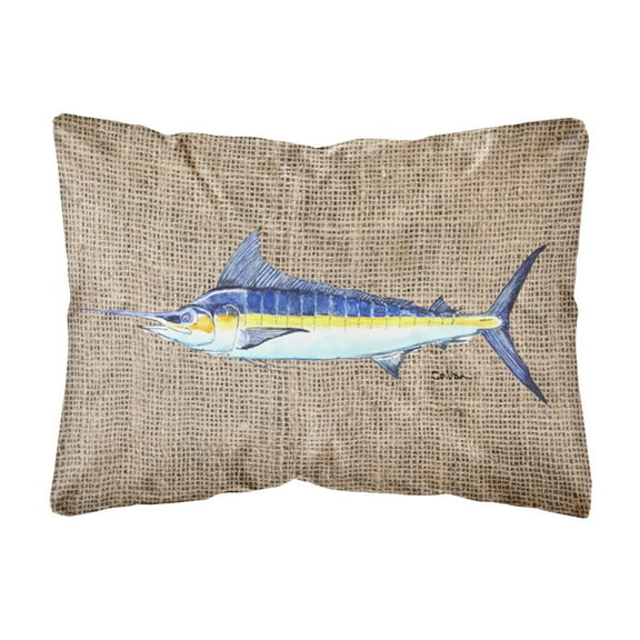 Carolines Treasures 8773PW1216 Fish - Marlin Decorative Canvas Fabric Pillow, 12H x16W, multicolor