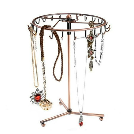 Sports Strand Necklace - Rotating Jewelry Tree Holder Organizer Bracelet Necklace Display Stand Rotating and Bracelet Tree 23 Hooks At A Glance