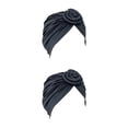thumbnail image 2 of Qarigey Hijab interior con nudo turbante, gorros elásticos de superficie lisa, gorro, decoración para el cabello para mujer, accesorios de Negro 2Conjunto, 2 of 6