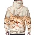 thumbnail image 7 of Goofa Sleeping Cat In Blanket for Men's Hooded Sweatshirt - Lightweight Pullover Hoodie with Kangaroo Pocket, Perfect for Everyday Wear-Large, 7 of 7