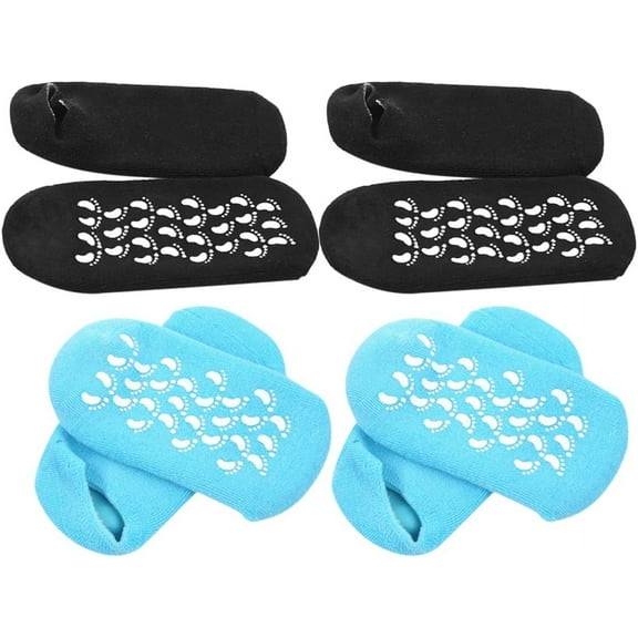 2 Pairs Dry Feet Socks Gel spa Socks for Cracked Heels spa Socks for Dry feet Foot moisturizing Socks Bootie Socks for Women Footies Socks for Women Foot Care Sock Short Sock Miss