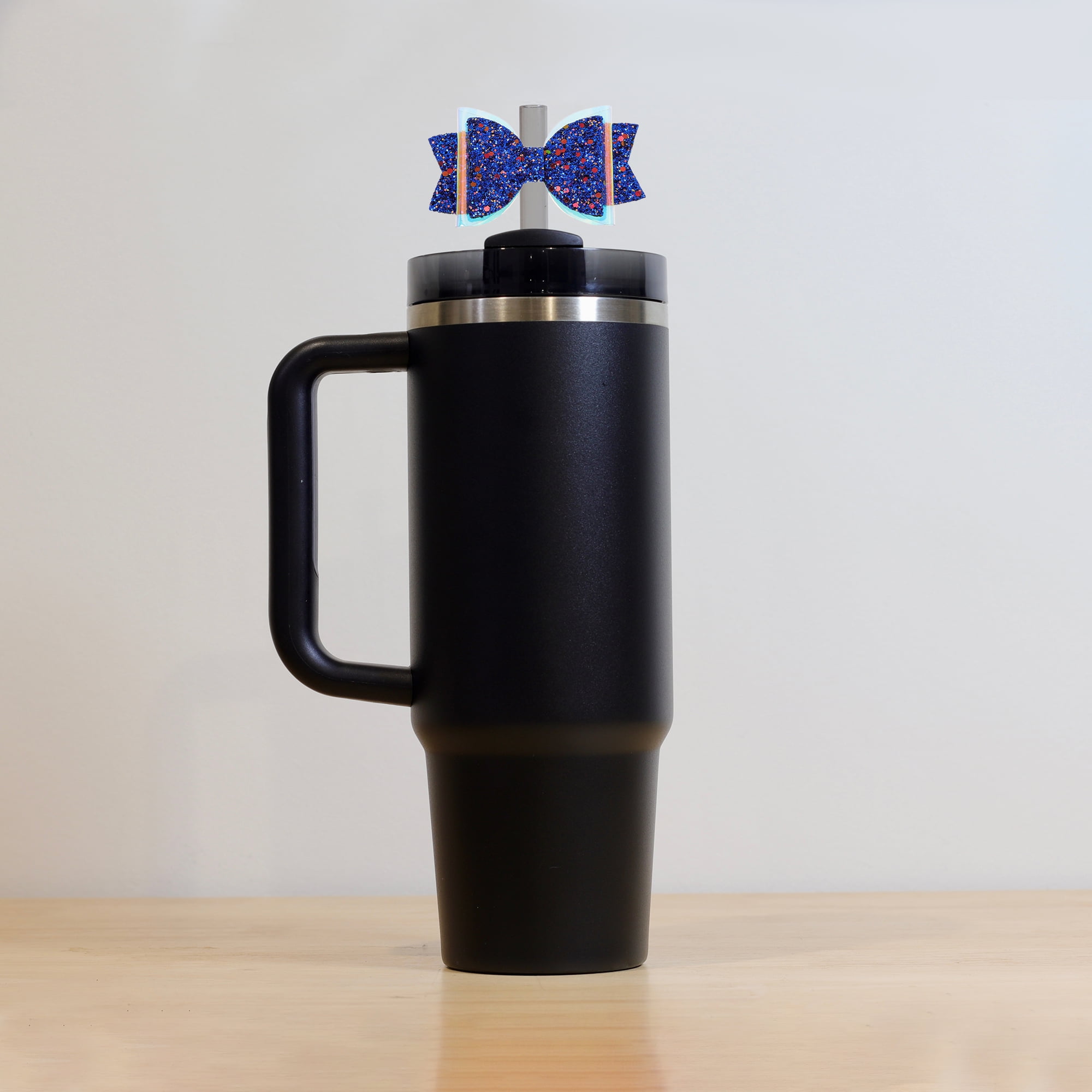 Unique Bargains 1Pc Kitchen Use Bow Thermal Bottle Drinkware Accessory Deep Blue