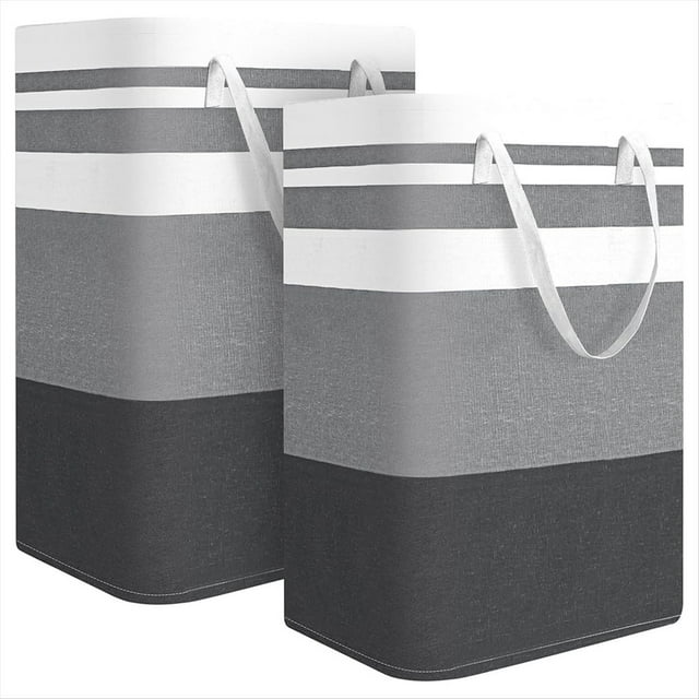 Cestas Grandes para la Colada, Impermeables, de Pie, de 75 L, Plegables y Altas con Asas.