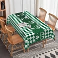 thumbnail image 4 of Mizhona St.Patricks Day Rectangle Tablecloth Green Clover Table Cloth for Dinning,Kitchen,Party，54" x 72", 4 of 6