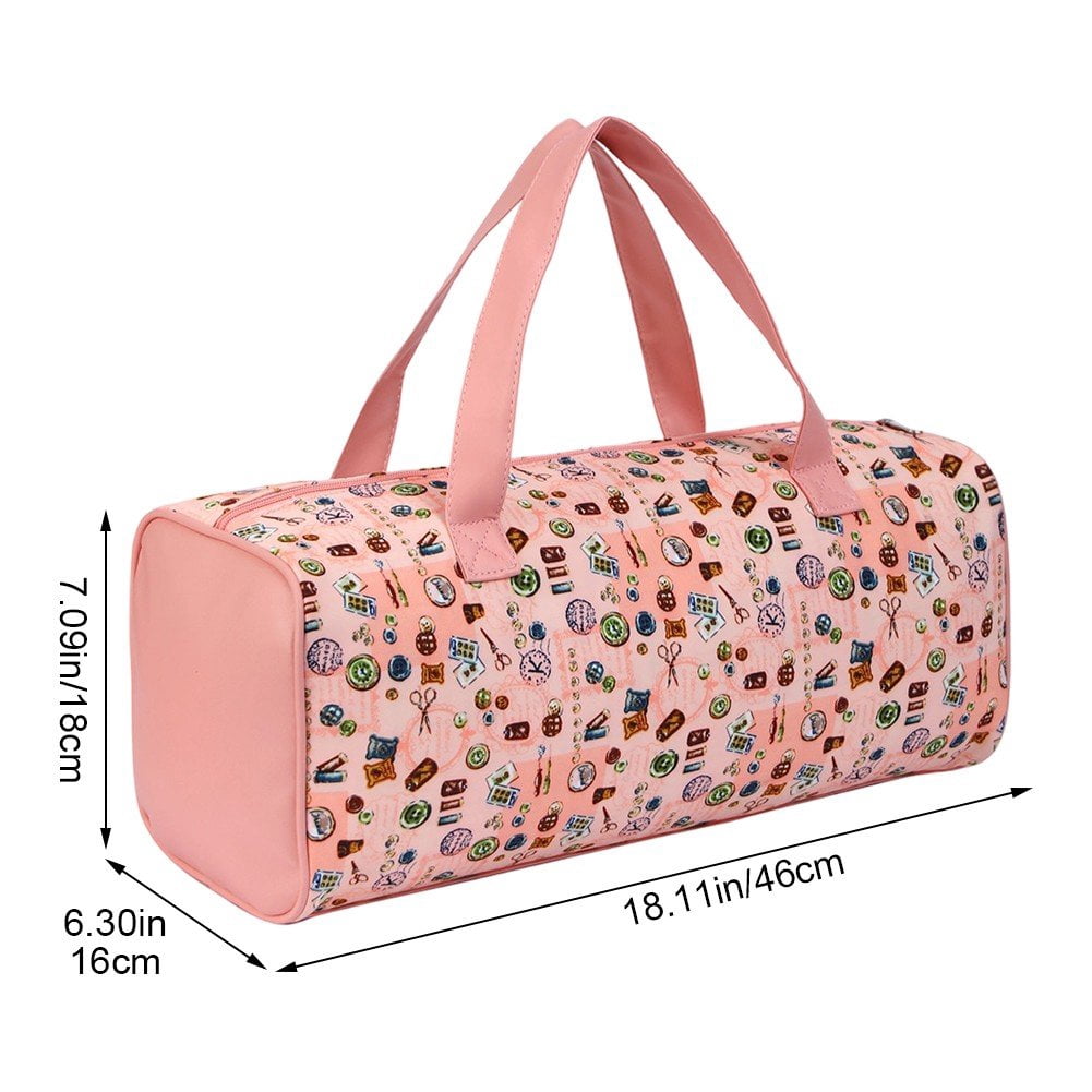 Jiibva Large Capacity Crochet Storage Bag Portable Knitting Bag DIY Yarn Storage Organizer for Yarn and Crochet Hooks Sewing