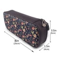 thumbnail image 3 of Picia Flower Pattern Large Capacity PU Leather Pencil Case Organizer Pen Marker Holder Double Zipper Storage Bag Big Pencil Pouch for College Office, 3 of 6