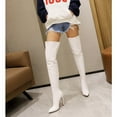 thumbnail image 5 of Customized Plus Size Pointed Toe Stiletto High Heel Thigh High Boots Women's Over the Knee Boots, 5 of 6