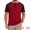 Burgundy, variant on DARING DIVA Men's Henley Button Down Color Block Short Sleeve T-Shirt S Orange